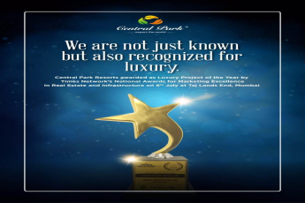 Central Park Resorts awarded as the Luxury Project of the year for Marketing Excellence in Real Estate and Infrastructure